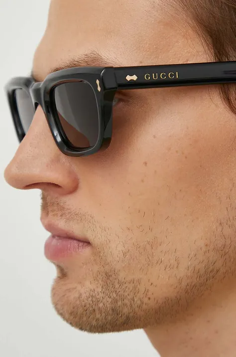 Sluneční brýle Gucci pánské, černá barva