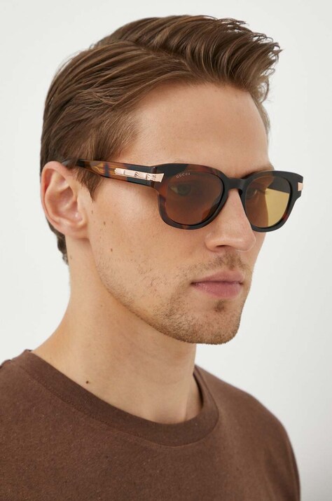 Gucci ochelari de soare barbati, culoarea verde