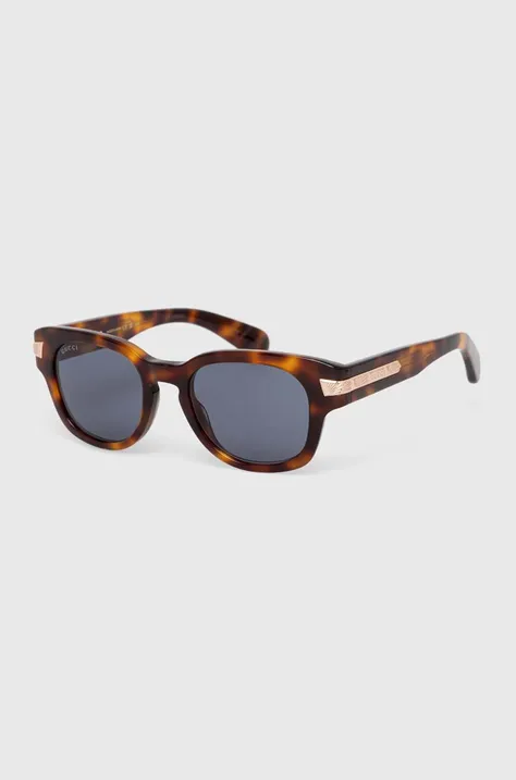 Сонцезахисні окуляри Gucci чоловічі колір коричневий