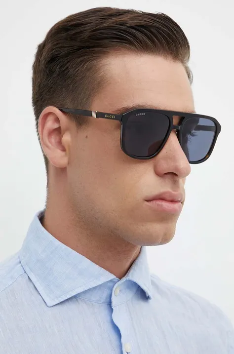Солнцезащитные очки Gucci мужские цвет чёрный GG1494S