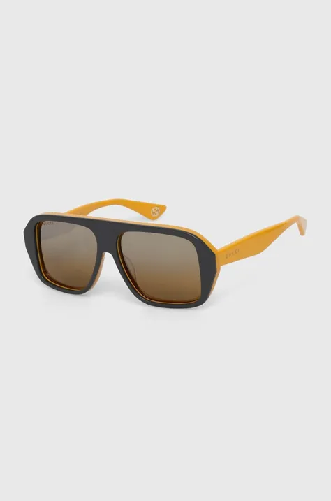 Солнцезащитные очки Gucci мужские цвет жёлтый GG1615S