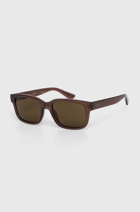 Gucci okulary przeciwsłoneczne męskie kolor brązowy GG1583S