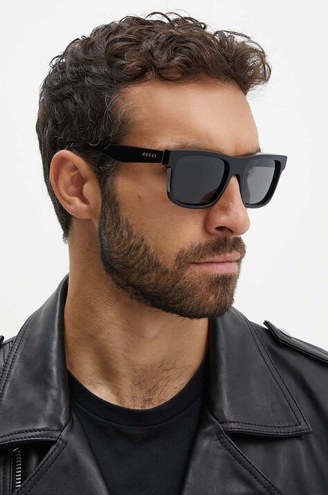 Gucci ochelari de soare barbati, culoarea negru, GG1618S