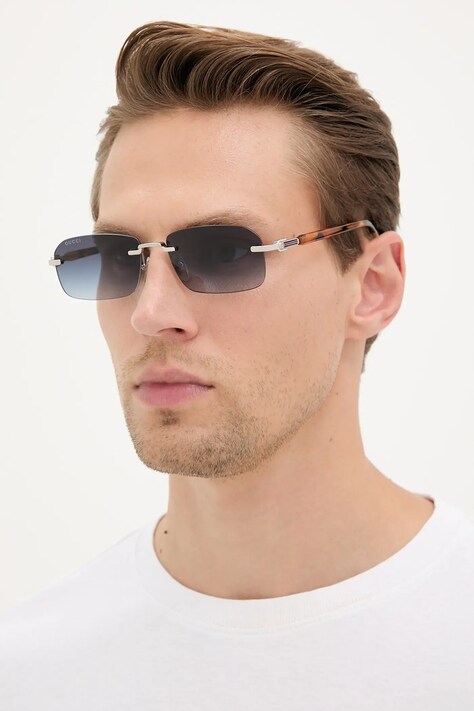 Gucci ochelari de soare barbati, culoarea portocaliu, GG1221S