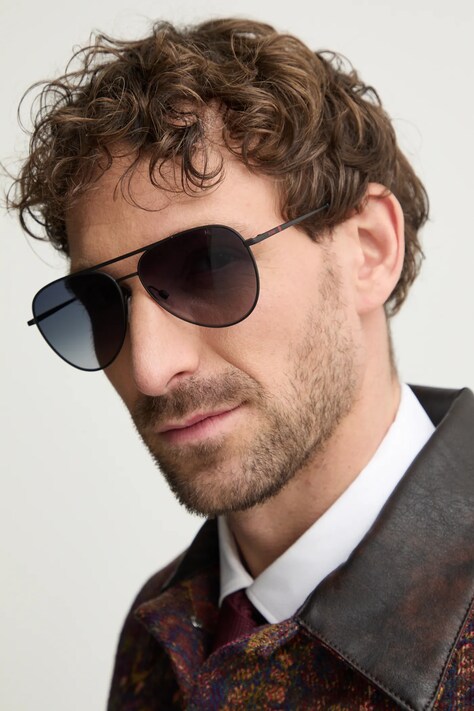 HUGO ochelari de soare barbati, culoarea negru, HG 1318/S