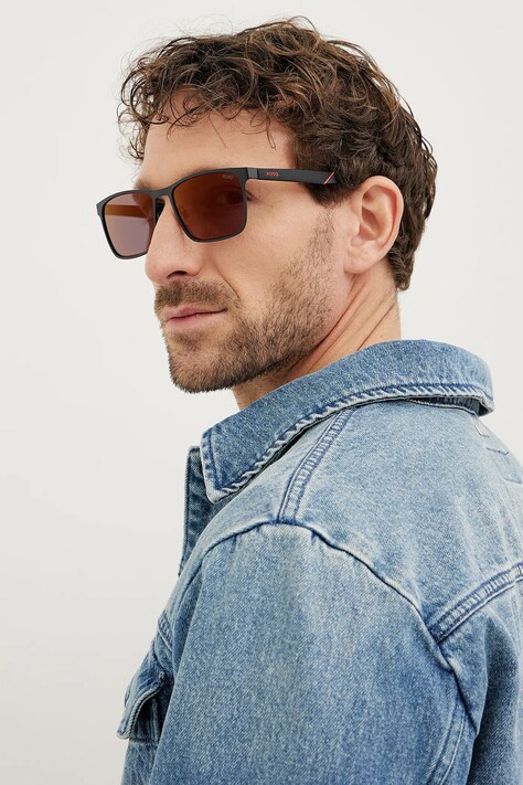 HUGO ochelari de soare barbati, culoarea negru, HG 1328/S