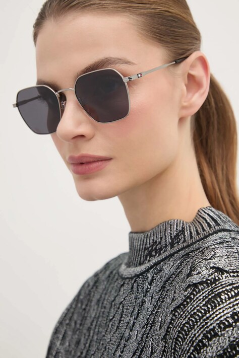 Sluneční brýle Tommy Hilfiger pánské, stříbrná barva, TH 2133/S