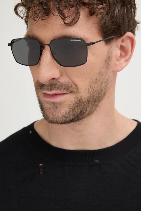 Armani Exchange ochelari de soare barbati, culoarea negru, 0AX2053S