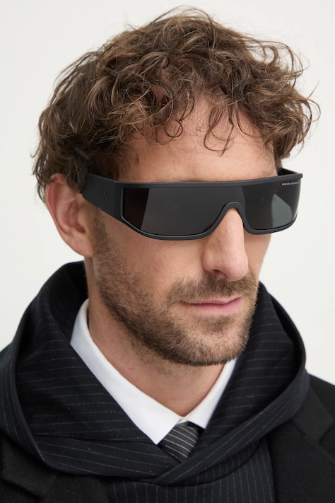 Armani Exchange okulary przeciwsłoneczne męskie kolor czarny 0AX4153SU