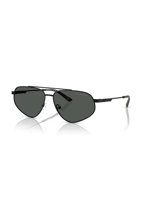 Emporio Armani okulary przeciwsłoneczne męskie kolor czarny 0EA2156