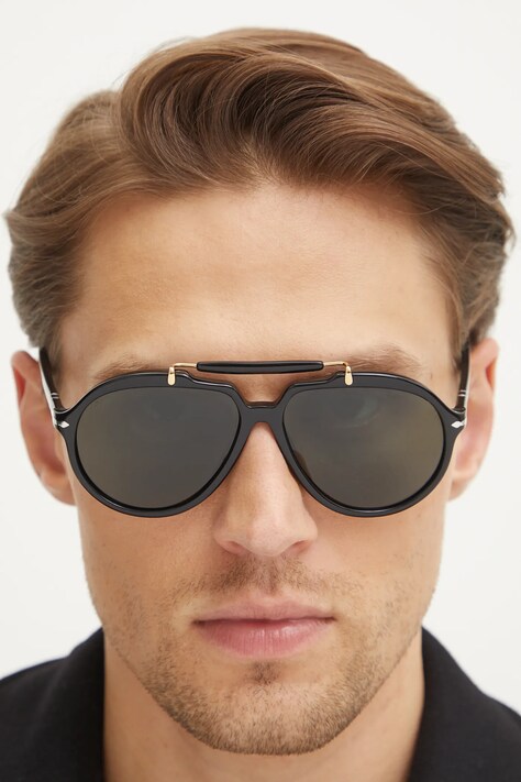 Slnečné okuliare Persol pánske, čierna farba, 0PO0202S