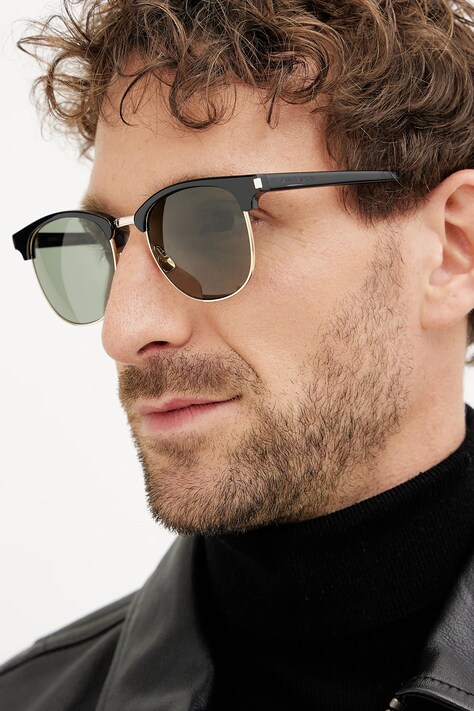 Сонцезахисні окуляри Saint Laurent чоловічі колір чорний SL 108