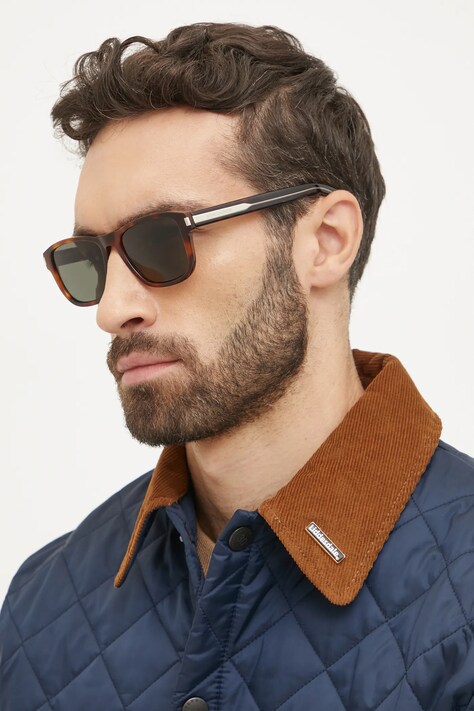 Saint Laurent ochelari de soare barbati, culoarea maro, SL 710