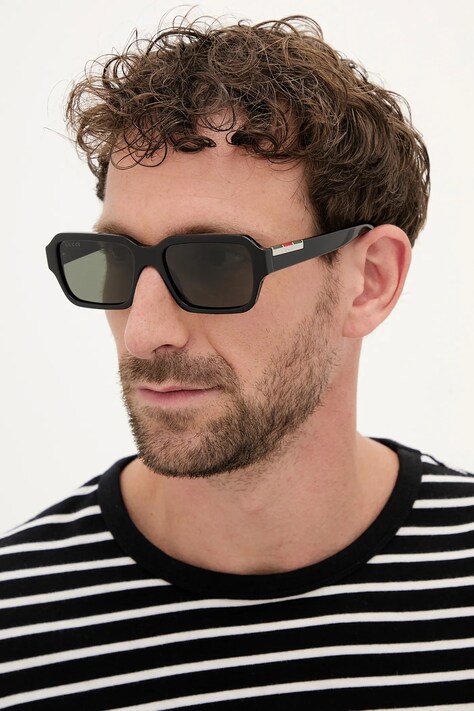 Gucci okulary przeciwsłoneczne męskie kolor czarny GG1887S