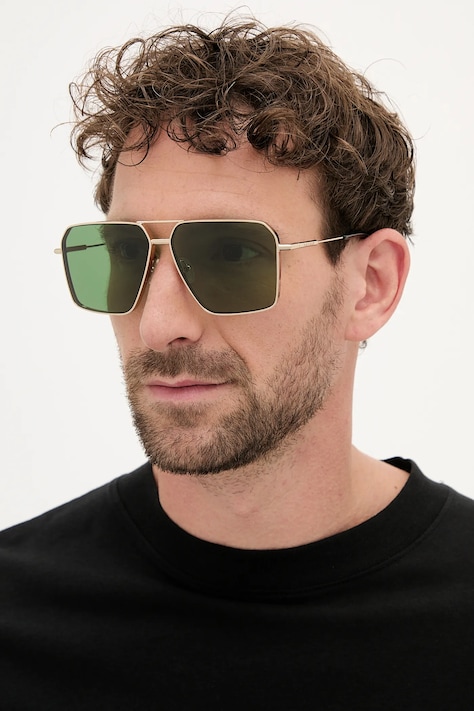 Γυαλιά ηλίου Alexander McQueen χρώμα: χρυσαφί, AM0500S