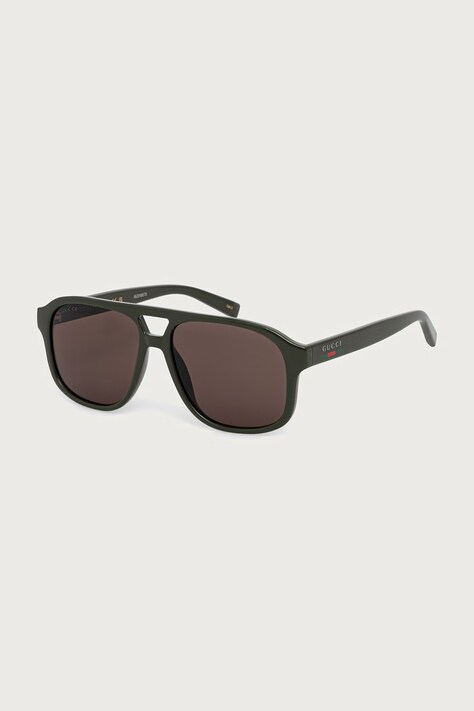 Gucci Okulary przeciwsłoneczne pilotki męskie zielone GG1856S