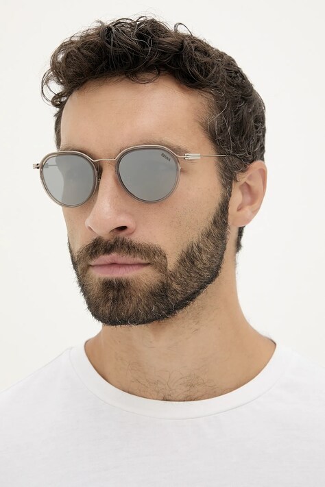 Сонцезахисні окуляри Zegna чоловічі колір бежевий EZ0246_5157A