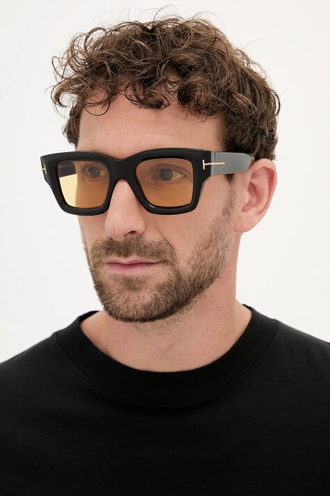 Sluneční brýle Tom Ford Ilias pánské, černá barva, FT1154_5001E