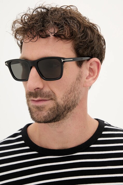 Γυαλιά ηλίου Tom Ford Barron ανδρικά, χρώμα: μαύρο, FT1179_5401D