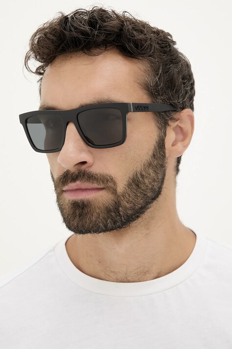 Guess okulary przeciwsłoneczne męskie kolor czarny GU00166_5501A