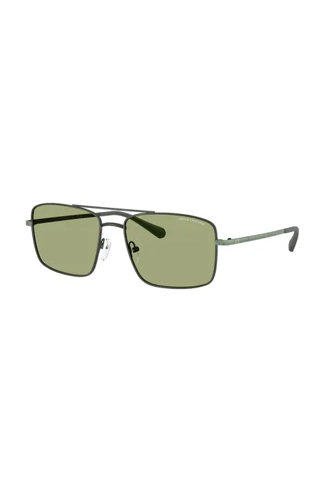 Armani Exchange okulary przeciwsłoneczne męskie kolor zielony 0AX2054S