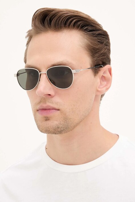 Сонцезахисні окуляри Saint Laurent колір срібний SL 772