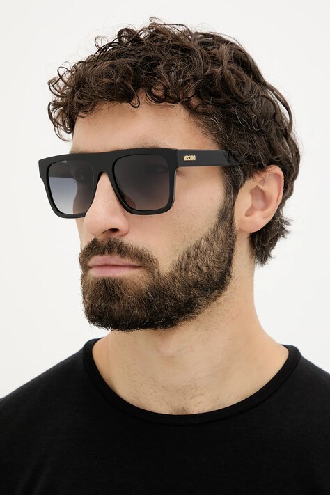 Moschino okulary przeciwsłoneczne męskie kolor czarny MOS201/S