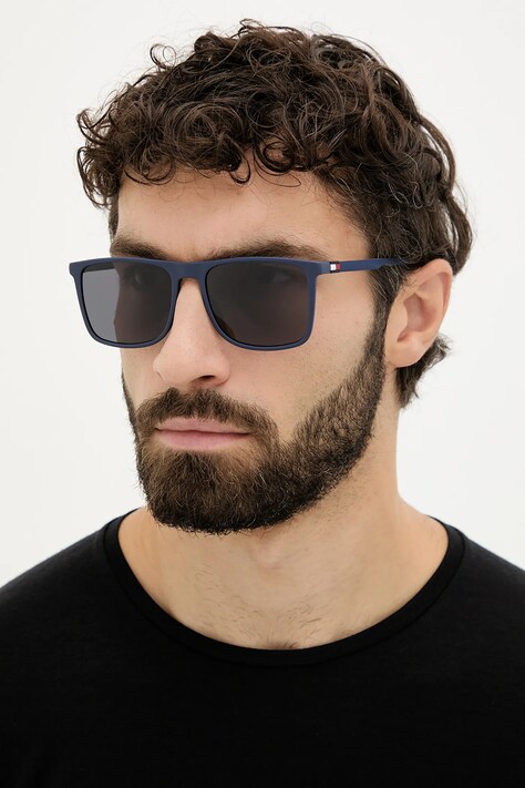 Tommy Hilfiger okulary przeciwsłoneczne męskie kolor granatowy TH 2277/S