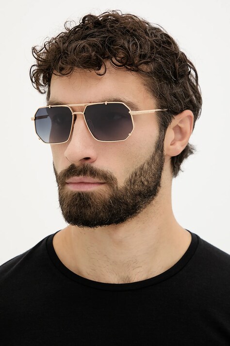 DSQUARED2 okulary przeciwsłoneczne męskie kolor złoty D2 0175/S