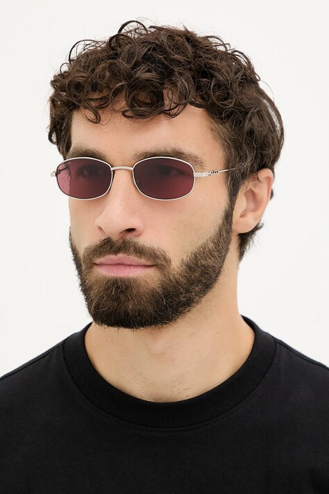 Gucci okulary przeciwsłoneczne męskie kolor srebrny GG1940S