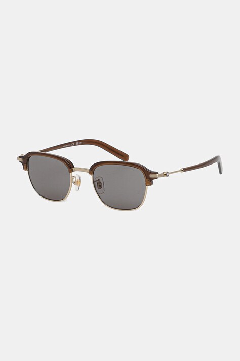 Montblanc okulary przeciwsłoneczne męskie kolor brązowy MB0390S