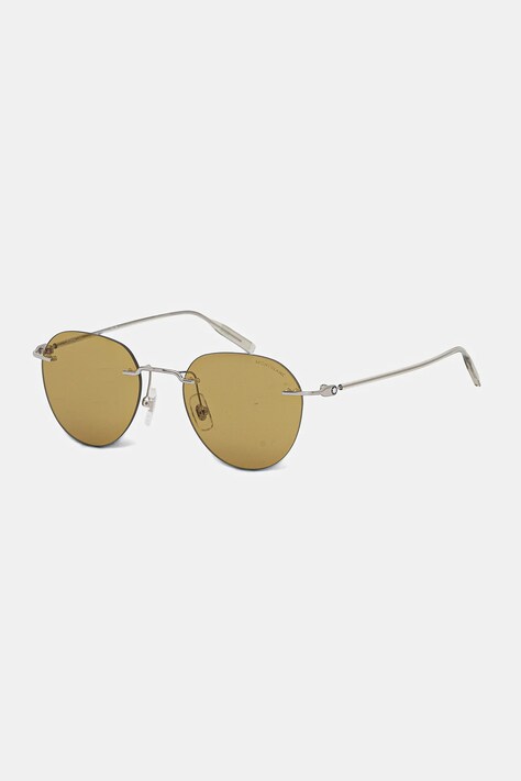 Montblanc okulary przeciwsłoneczne męskie kolor srebrny MB0428S