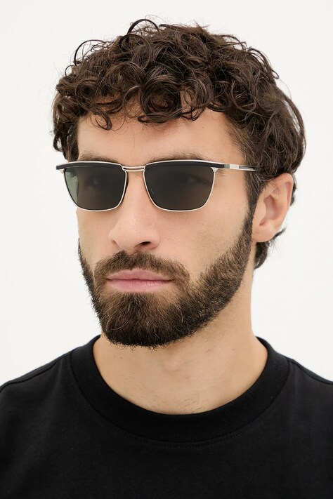 Saint Laurent okulary przeciwsłoneczne JOE męskie kolor srebrny SL 795