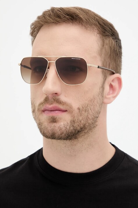Солнцезащитные очки Armani Exchange цвет золотой 0AX2057S