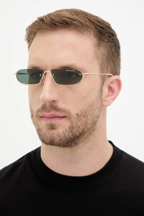 Armani Exchange okulary przeciwsłoneczne męskie kolor złoty 0AX2058S