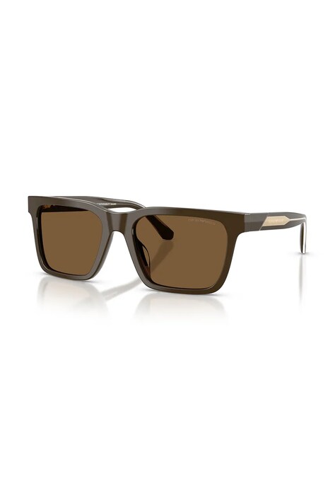 Emporio Armani okulary przeciwsłoneczne męskie kolor brązowy 0EA4262U