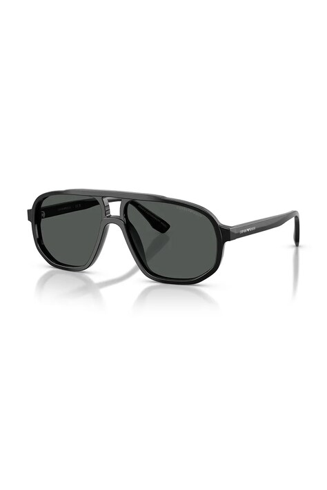 Emporio Armani okulary przeciwsłoneczne męskie kolor czarny 0EA4263U