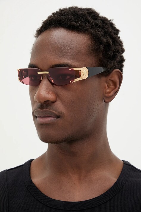 Versace okulary męskie kolor złoty 0VE2291