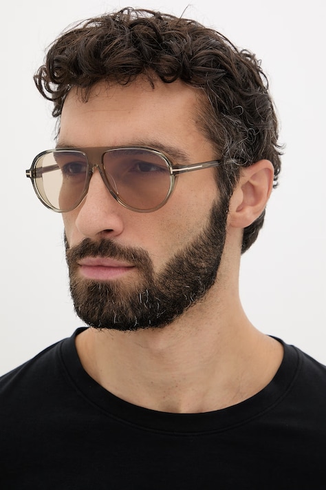 Tom Ford okulary przeciwsłoneczne męskie kolor zielony FT1023_6093E