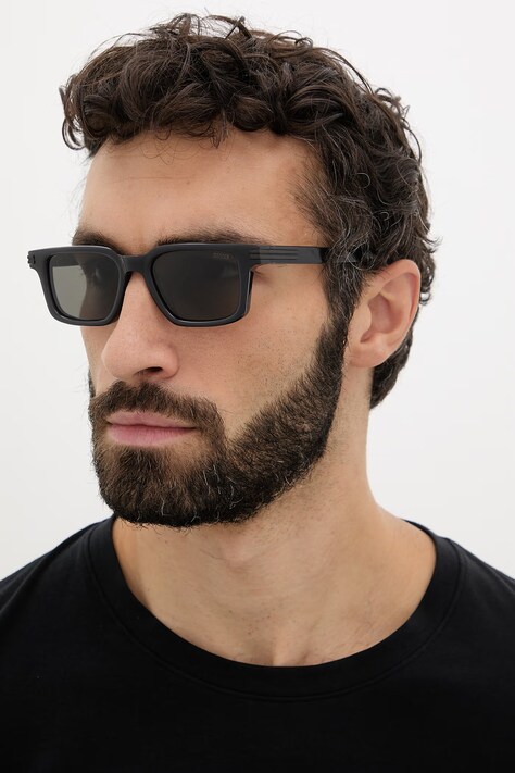 Zegna okulary przeciwsłoneczne męskie kolor czarny EZ0280_5020D