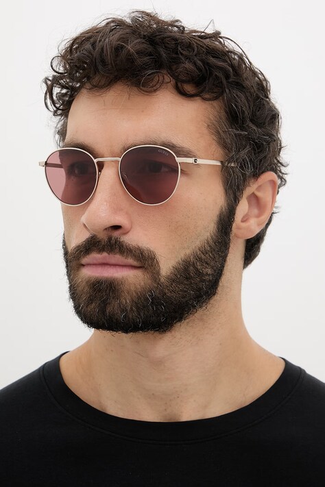 Guess okulary przeciwsłoneczne męskie kolor złoty GU00272_5132S