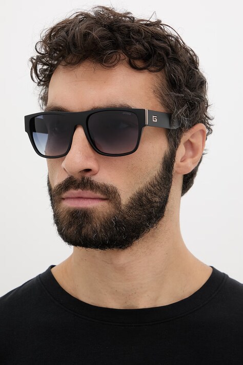 Guess okulary przeciwsłoneczne męskie kolor czarny GU00277_5802W
