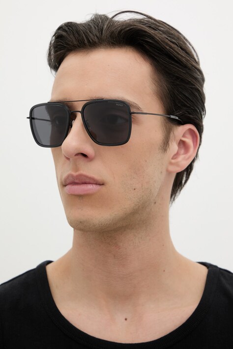 HUGO ochelari de soare culoarea negru, HG 1404/G/S