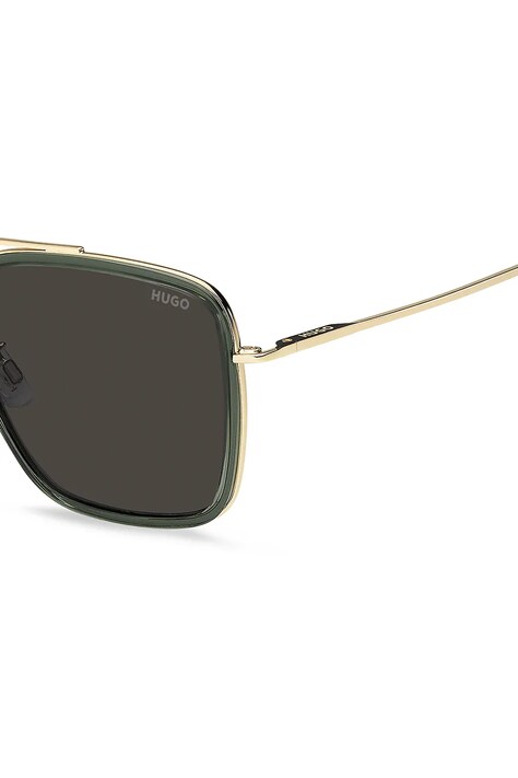 HUGO okulary przeciwsłoneczne męskie kolor złoty HG 1404/G/S