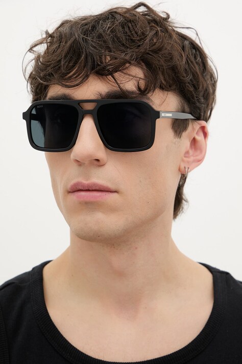 BOSS okulary przeciwsłoneczne męskie kolor czarny BOSS 1894/S