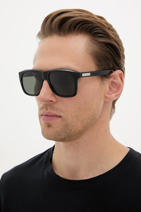 Gucci τετράγωνα γυαλιά ηλίου Ανδρικά μαύρα GG2077S