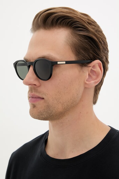 Gucci στρογγυλά γυαλιά ηλίου Ανδρικά μαύρο GG2079S