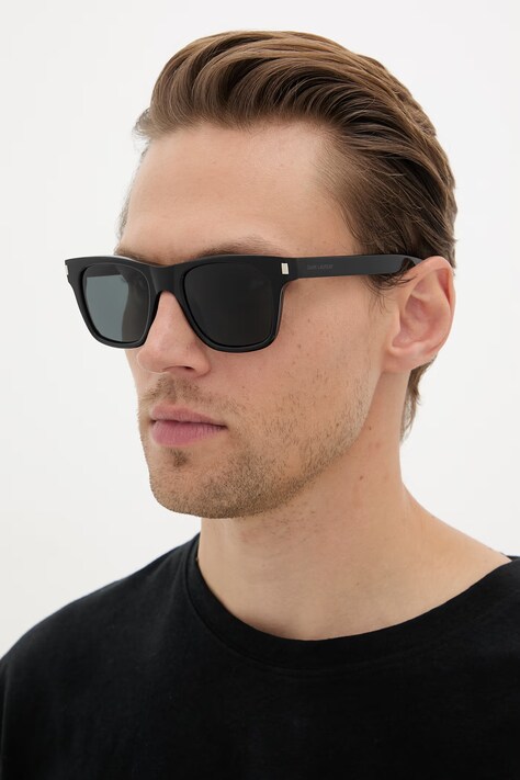 Saint Laurent okulary przeciwsłoneczne wayfarer męskie czarne SL 875