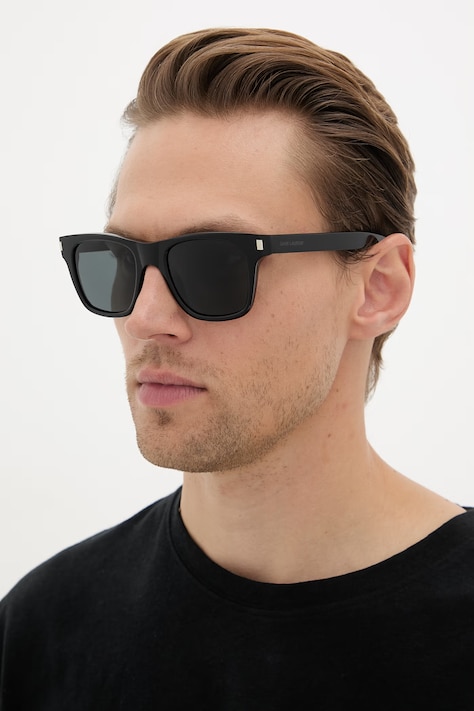 Saint Laurent okulary przeciwsłoneczne wayfarer męskie czarne SL 875
