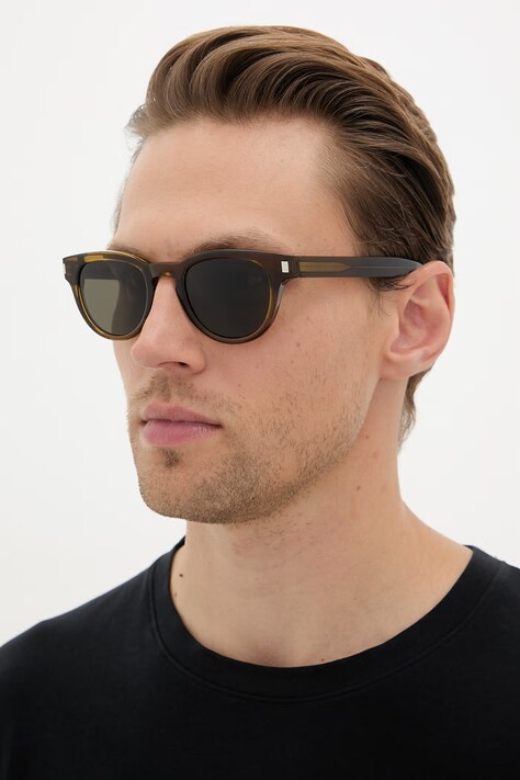 Saint Laurent okulary przeciwsłoneczne męskie zielone SL 876